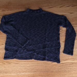 American Eagle marled purple crossover sweater